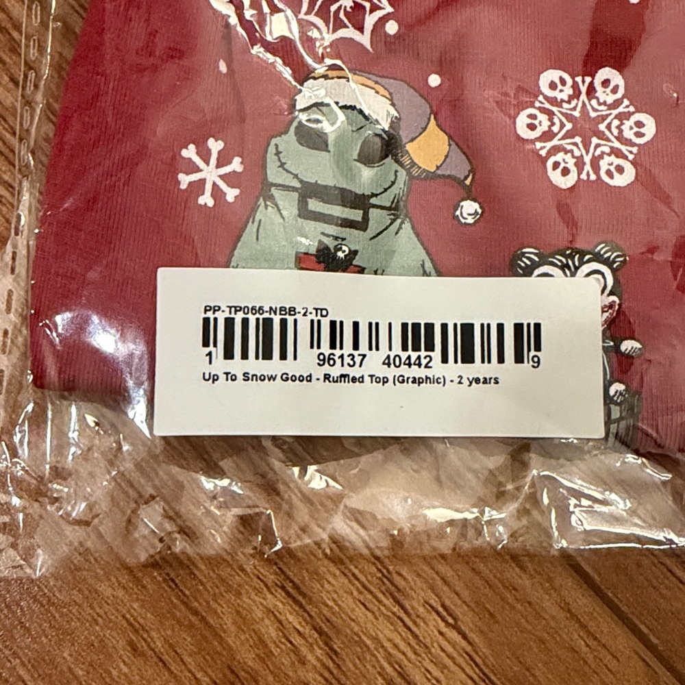 POSH PEANUT | DISNEY THE NIGHTMARE BEFORE XMAS “UP TO SNOW GOOD” PEPLUM | 2T - Picture 4 of 4